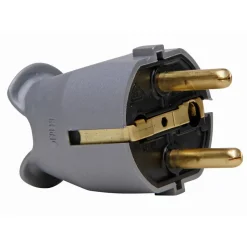 Schutzkontakt-Stecker silbern