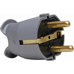 Schutzkontakt-Stecker silbern