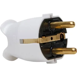 Schutzkontakt-Stecker weiß