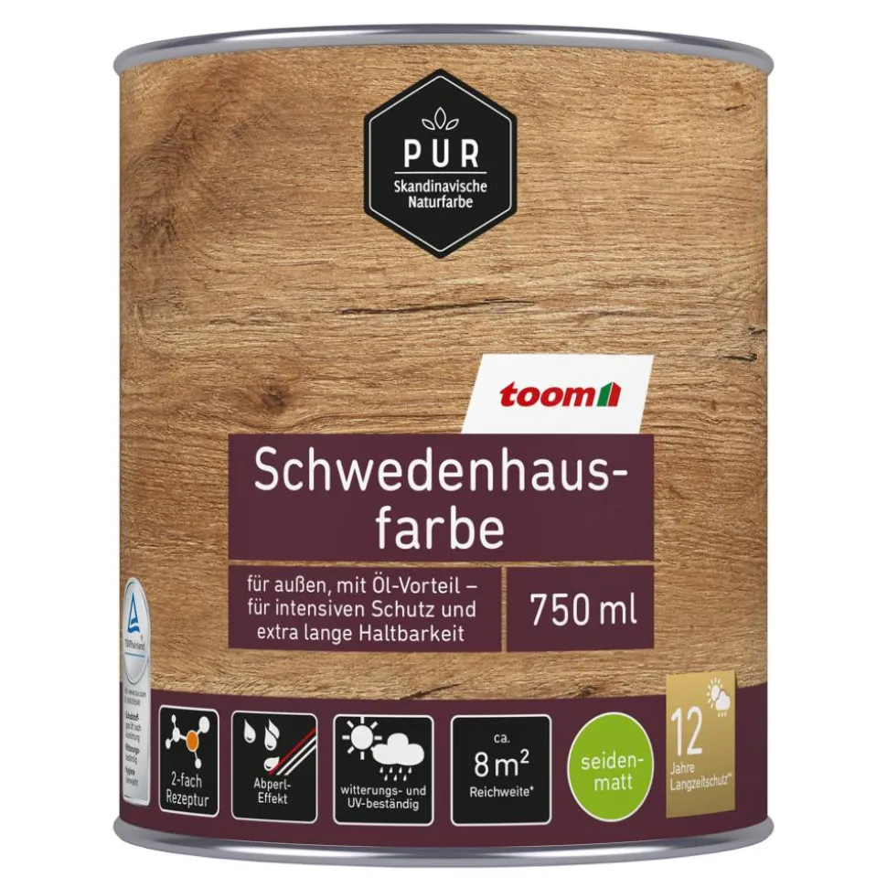 Schwedenhausfarbe 'Schwedenrot' rot 750 ml