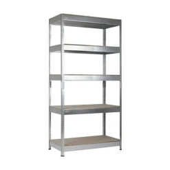 Schwerlast-Steckregal 200 x 100 x 50 cm, 5 Böden, verzinkt, Tragkraft 1500 kg
