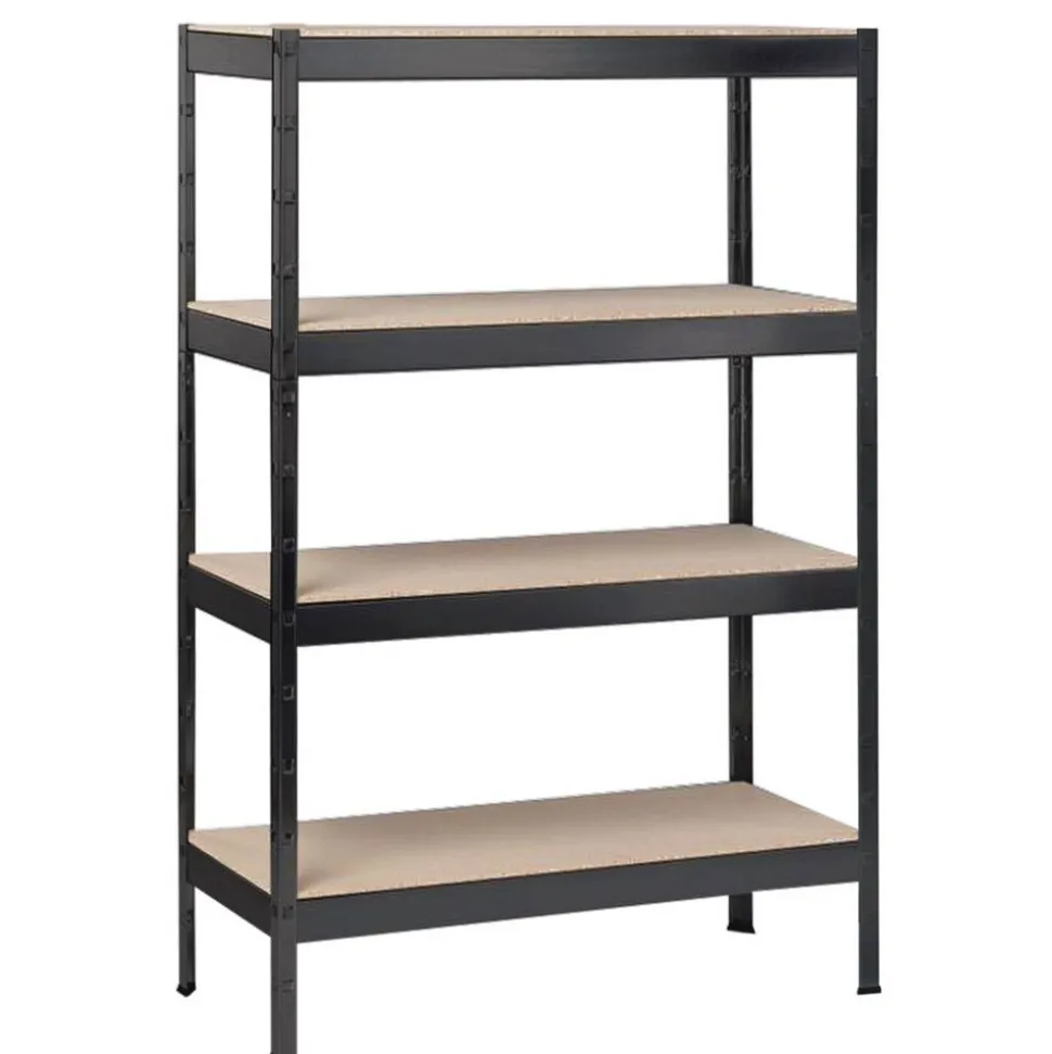 Schwerlast-Steckregal 180 x 160 x 60 cm, 4 Böden, schwarz, Tragkraft 1000 kg