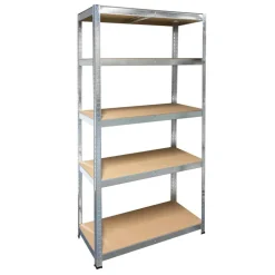 Schwerlast-Steckregal mit 5 Böden à 175 kg Traglast, verzinkt 180 x 90 x 40 cm