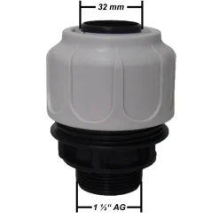 Schwimmbadschlauch-Anschlussstück Kunststoff 32 mm