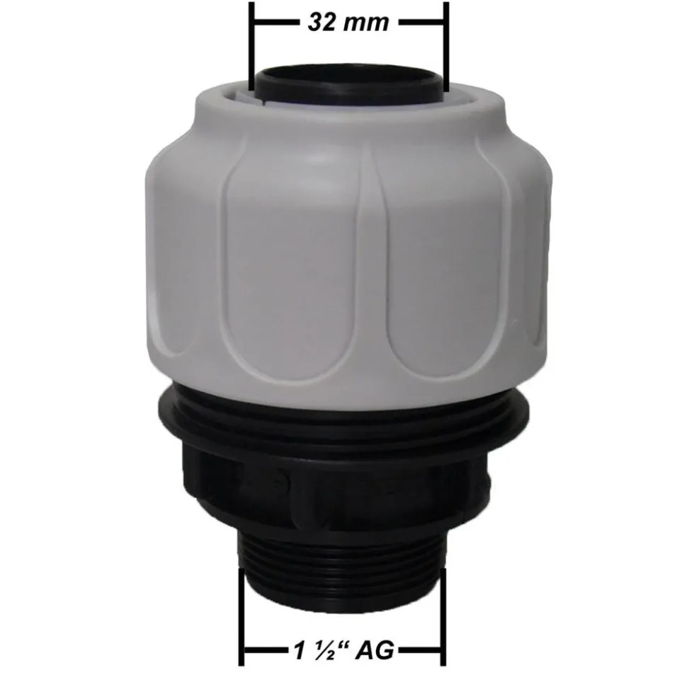 Schwimmbadschlauch-Anschlussstück Kunststoff 32 mm
