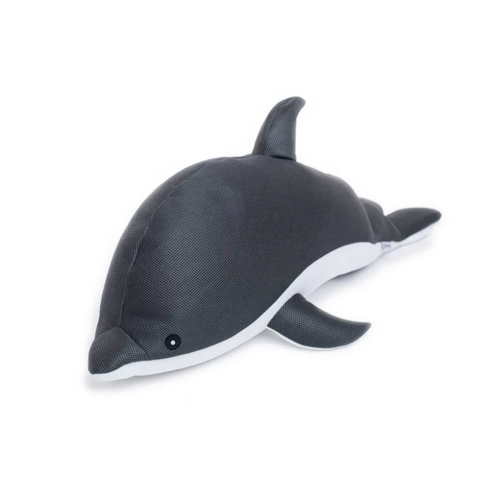 Schwimmtier 'Buddy Delfin' grau Textil 40 x 102 x 36 cm