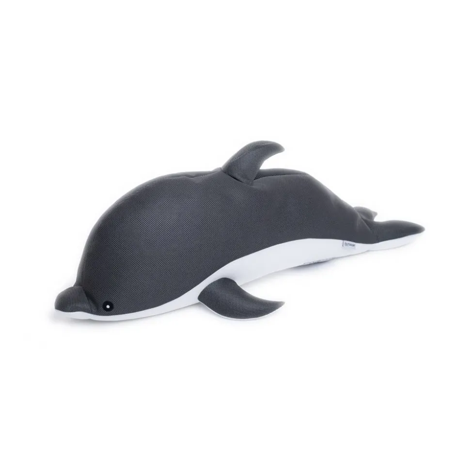 Schwimmtier 'Buddy Delfin' grau Textil 40 x 102 x 36 cm