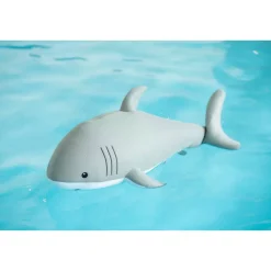 Schwimmtier 'Buddy Hai' grau Polyester 45 x 111 x 38 cm