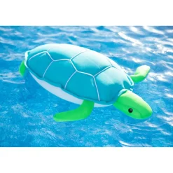 Schwimmtier 'Buddy Schildkröte' blau Textil 82 x 100 x 15 cm