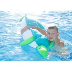 Schwimmtier 'Buddy Schildkröte' blau Textil 82 x 100 x 15 cm
