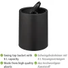Schwingdeckeleimer 'Atri' schwarz Ø 21 x 25,5 cm 6 l