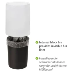Schwingdeckeleimer 'Atri' weiß Ø 21 x 25,5 cm 6 l