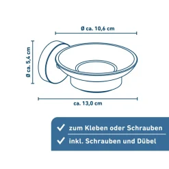 Seifenablage 'Rom' schwarz Ø 10,6 cm