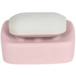 Seifenschale 'Retro' pastellrosa Steingut 10,5 x 8 x 3 cm