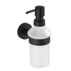 Seifenspender 'Bosio Black' Glas satiniert, 200 ml
