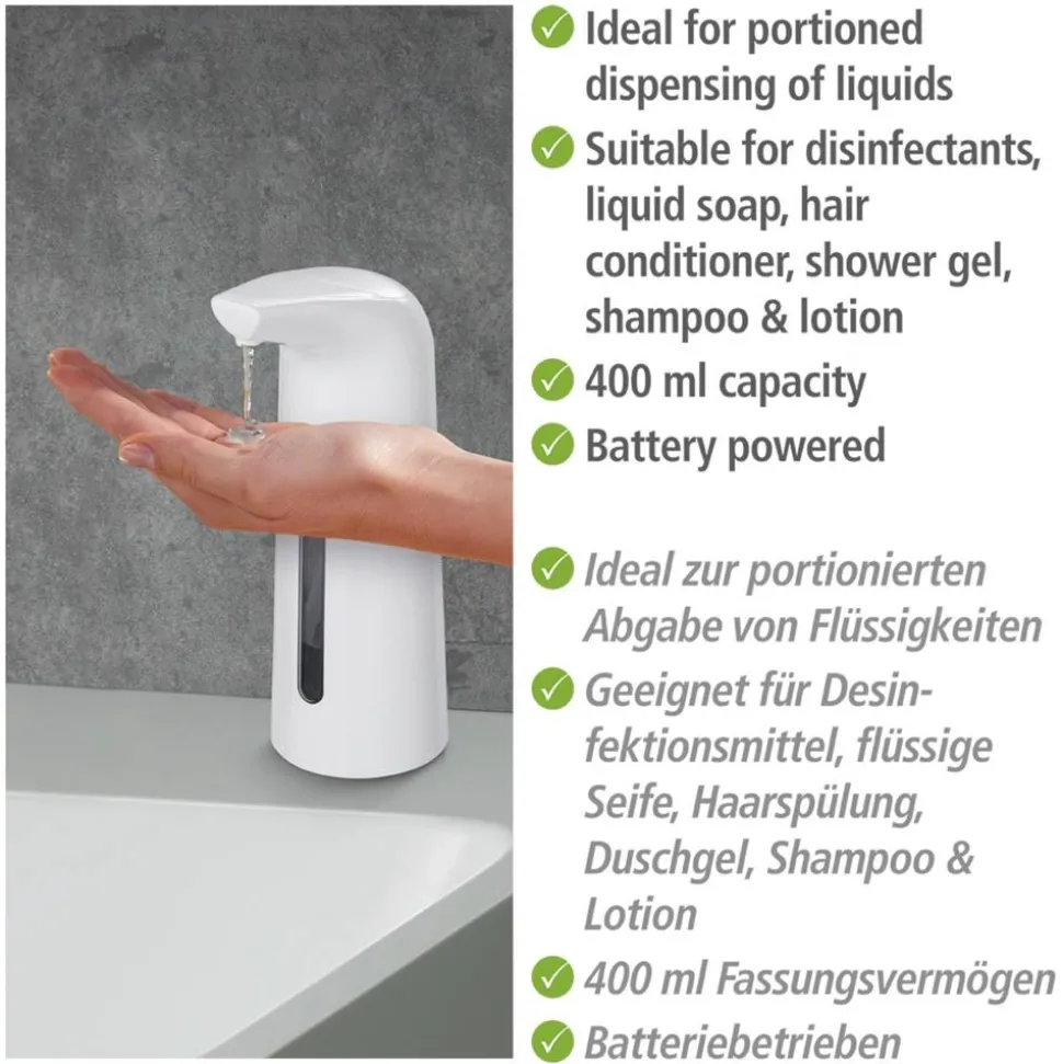 Seifenspender 'Larino' weiß mit Sensor 400 ml