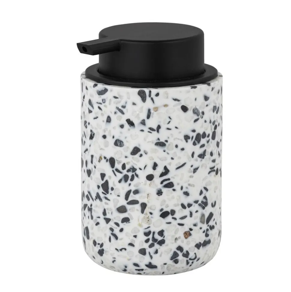 Seifenspender 'Tosi' Polyresin weiß, schwarz 300 ml