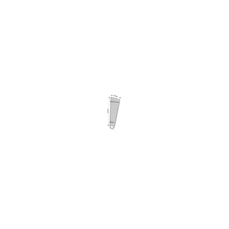 Seitenblende Mette pulverbeschichtet silbergrau 175 x 60 cm