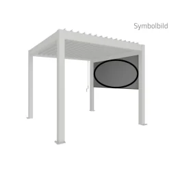 Seitenmarkise für Pergola quarzgrau 327 x 235 cm