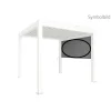 Seitenmarkise für Pergola weiß 364 x 235 cm