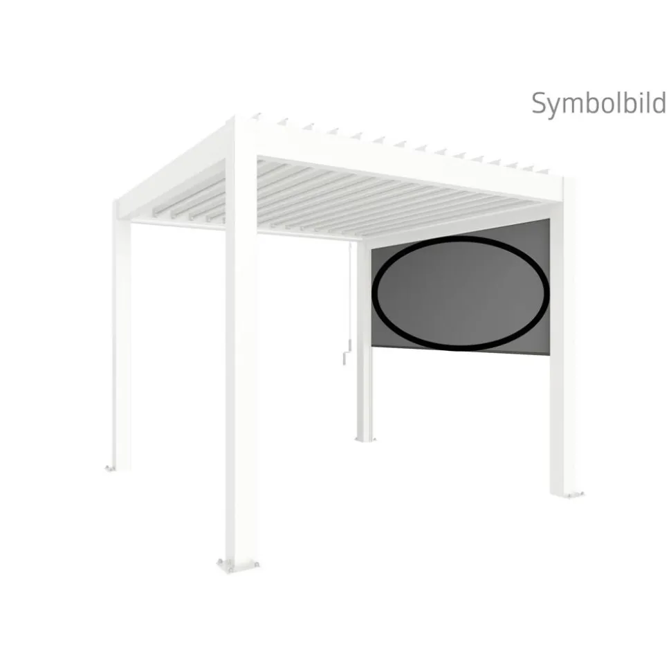 Seitenmarkise für Pergola weiß 364 x 235 cm