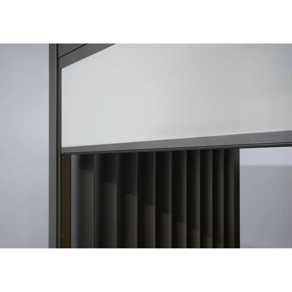 Seitenmarkise für Pergola dunkelgrau 364 x 235 cm
