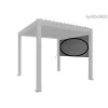Seitenmarkise für Pergola dunkelgrau 272 x 235 cm