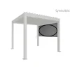 Seitenmarkise für Pergola quarzgrau 272 x 235 cm