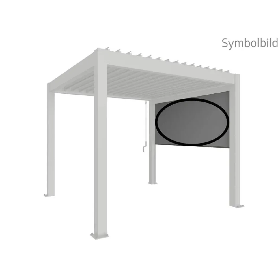 Seitenmarkise für Pergola quarzgrau 272 x 235 cm