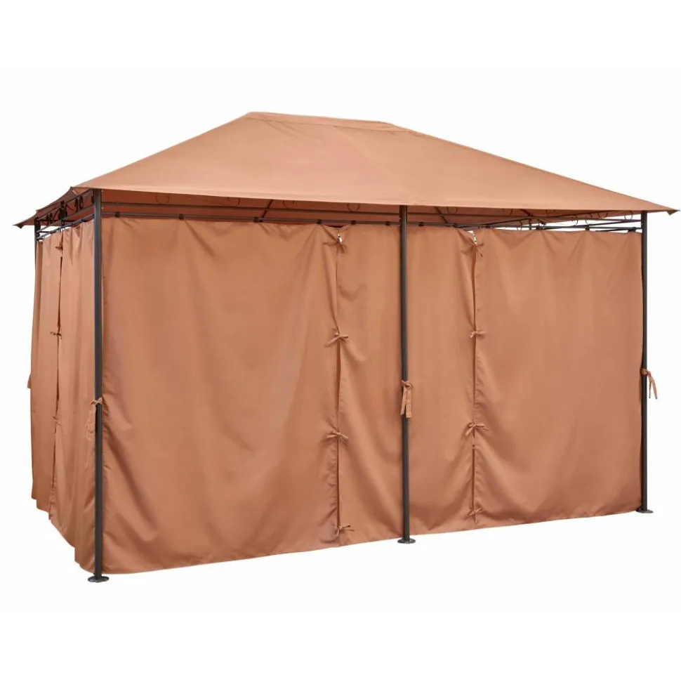 Seitenteil für Pavillon 'Bianca' terrakottafarben 281 x 194/98 x 194 cm 6 Stück