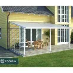Seitenwand für Terrassenüberdachung anthrazit 319 cm Acryl klar