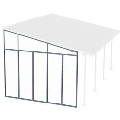 Seitenwand für Terrassenüberdachung anthrazit 319 cm Acryl klar