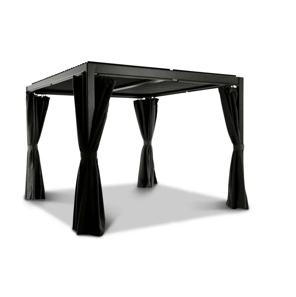 Seitenwände für Pavillon 'Mina' schwarz 4er-Set