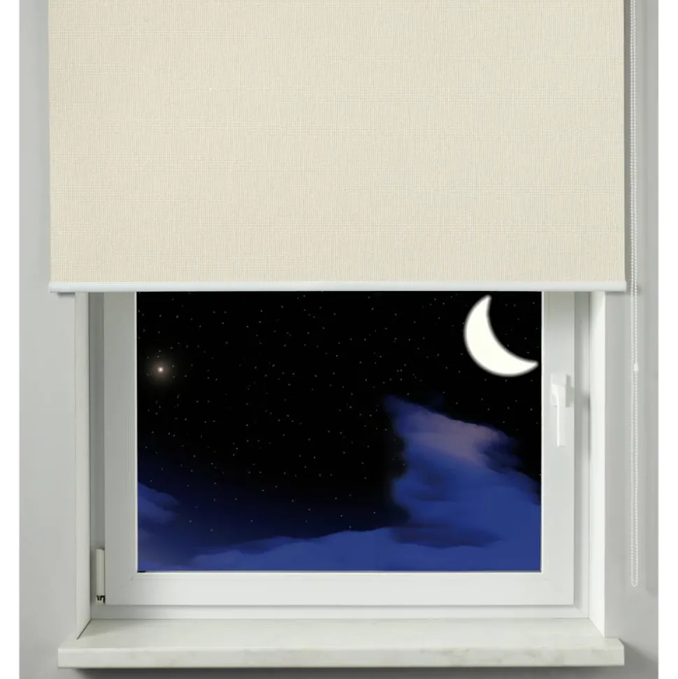 Seitenzug-Rollo 'Thermo energiesparend' weiß 52 x 180 cm