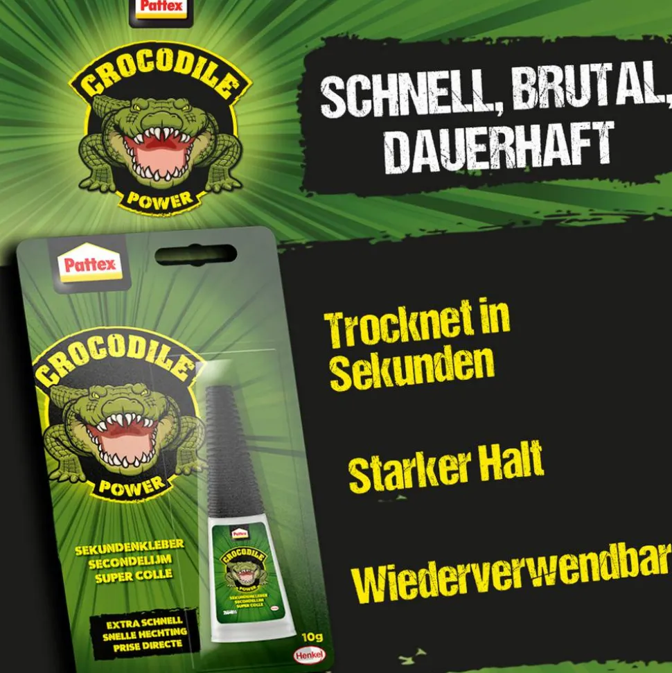Sekundenkleber 'Crocodile Power' 10 g