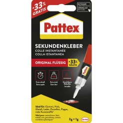 Sekundenkleber flüssig transparent 3+1 g