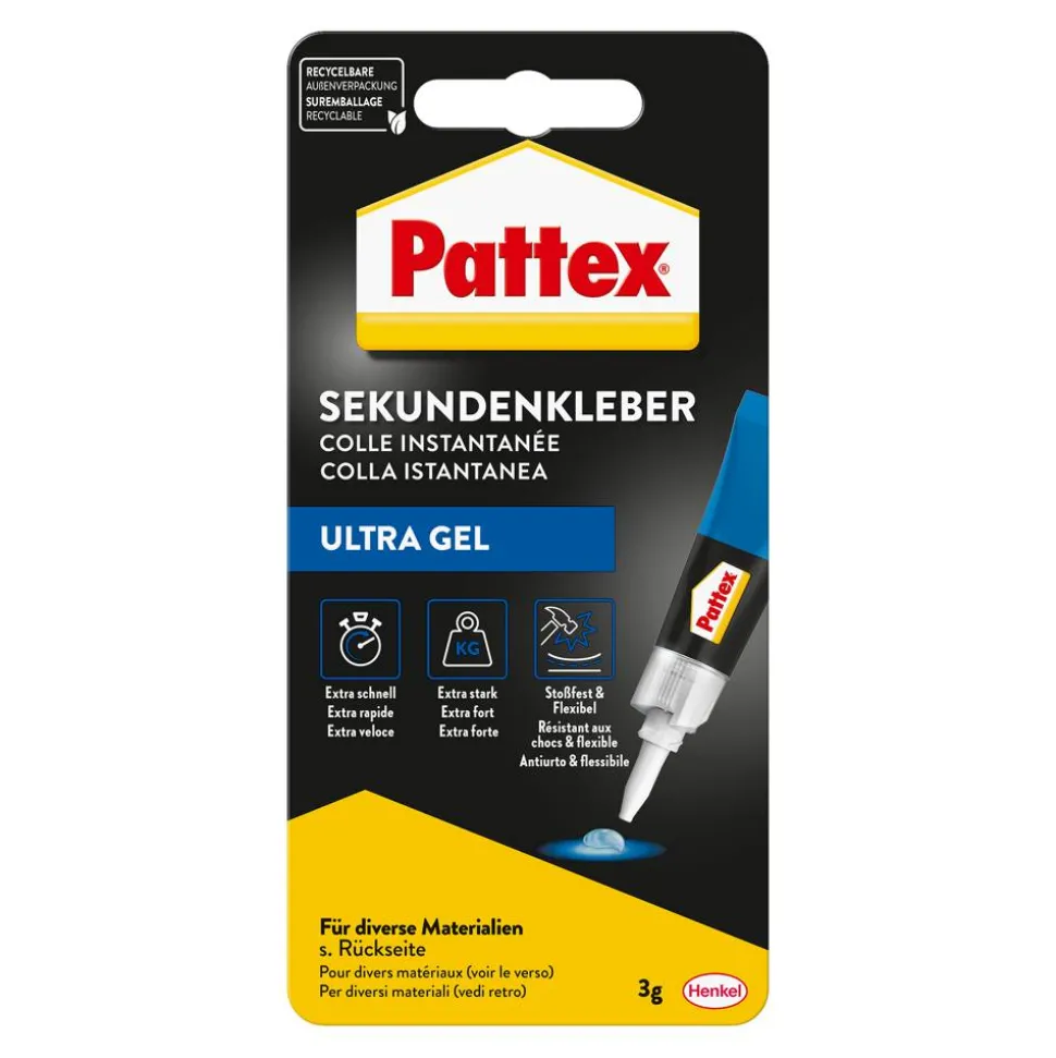 Sekundenkleber Gel transparent 3+1 g