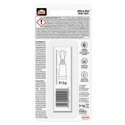 Sekundenkleber 'Mini Trio Gel' transparent 3 x 1 g
