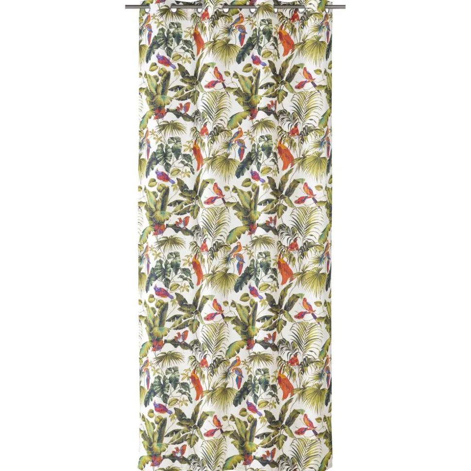 Ösenschal 'Jungle' Leinenoptik bunt 140 x 255 cm
