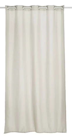 Ösenvorhang "Lino" taupe 140 x 255 cm
