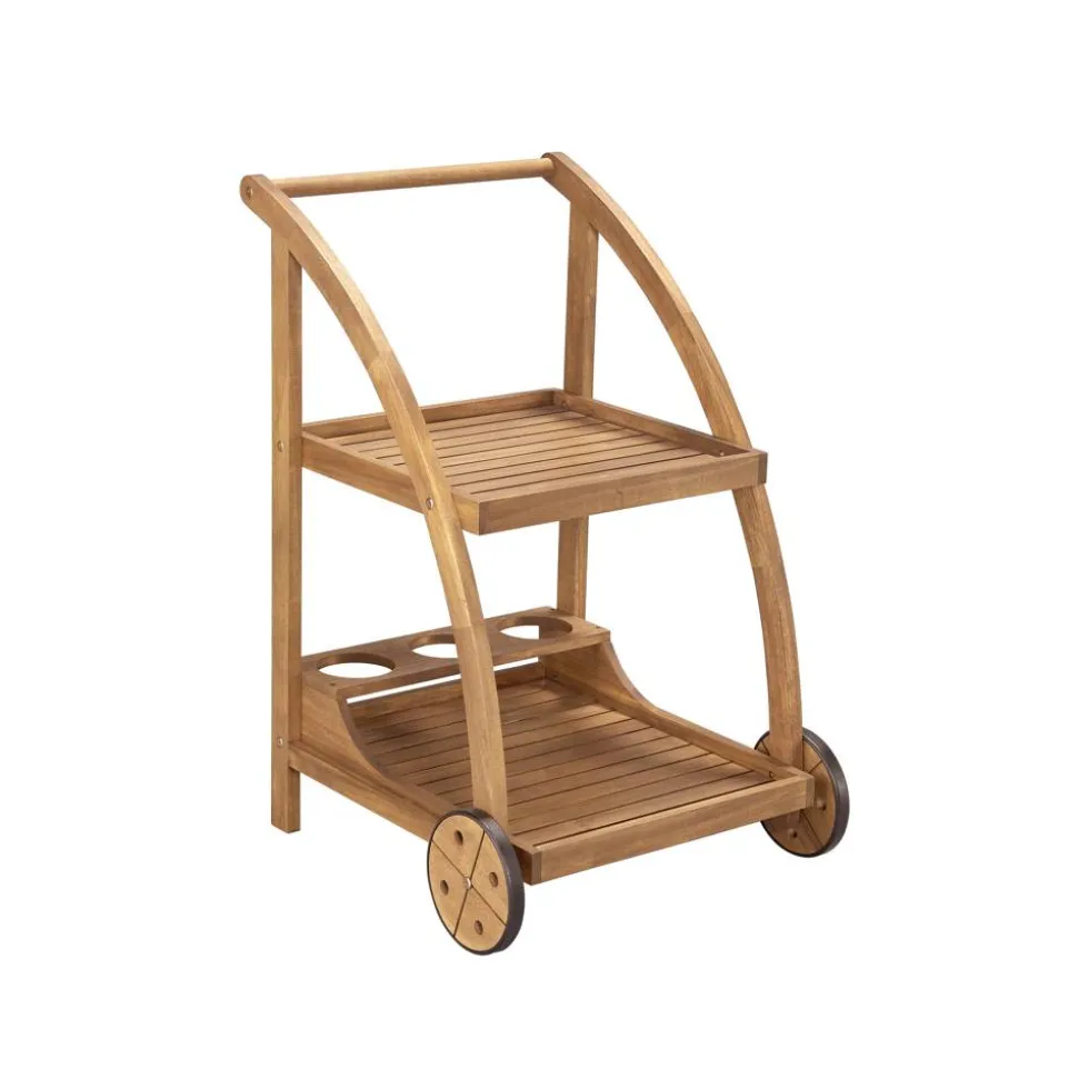 Servierwagen 'Maria' Akazienholz 62 x 49,5 x 85 cm