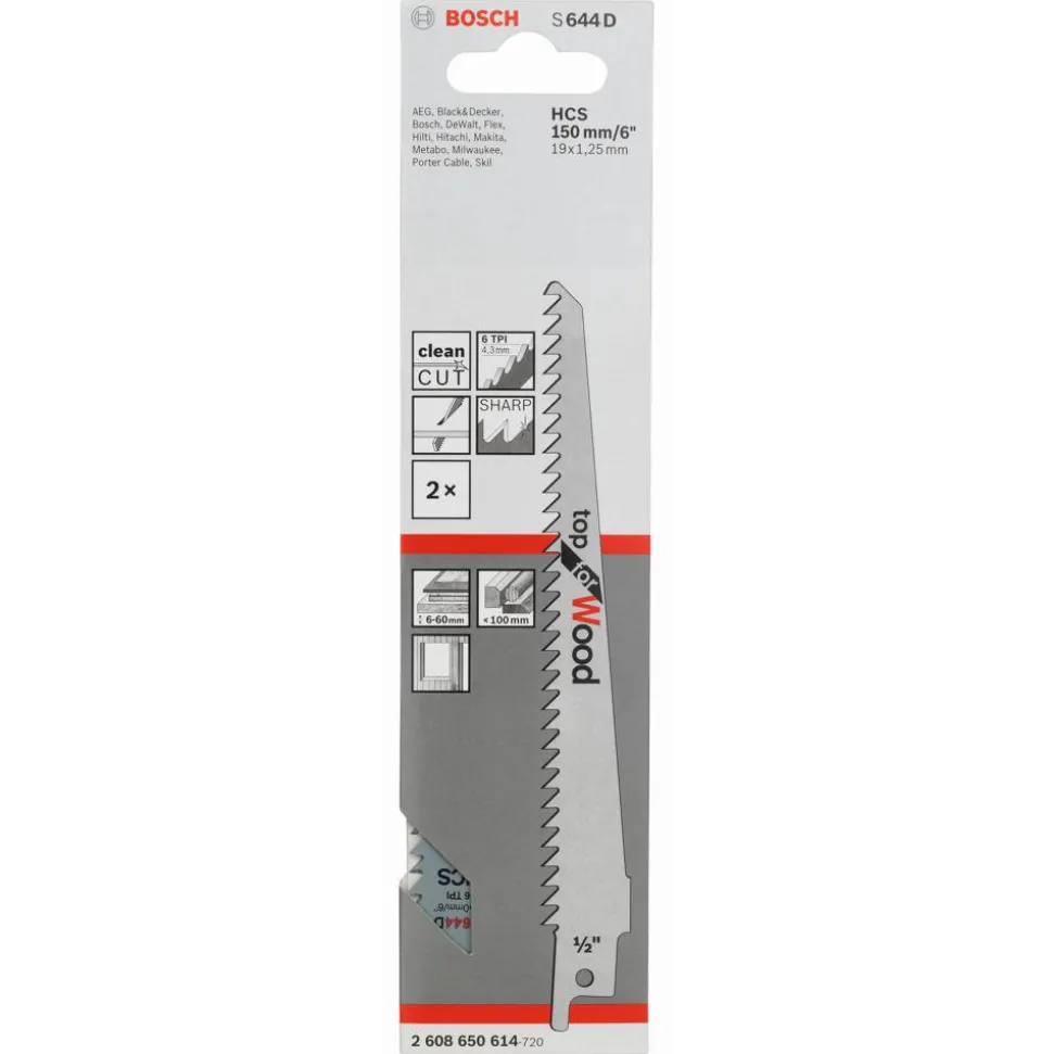 Sägeblätter "Professional" Holz S644 D 150 mm/6" 2 Stück