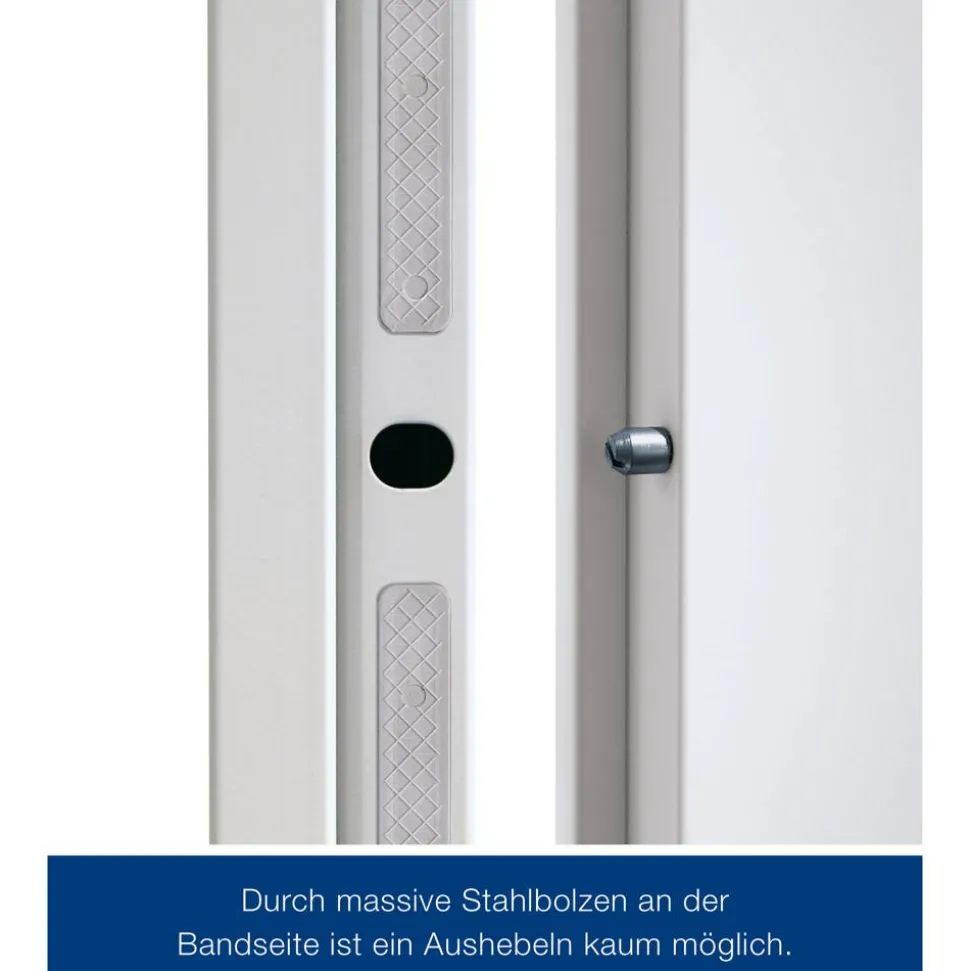 Sicherheits-Nebeneingangstür 'KSI 40' weiß 87,5 x 200 cm, links