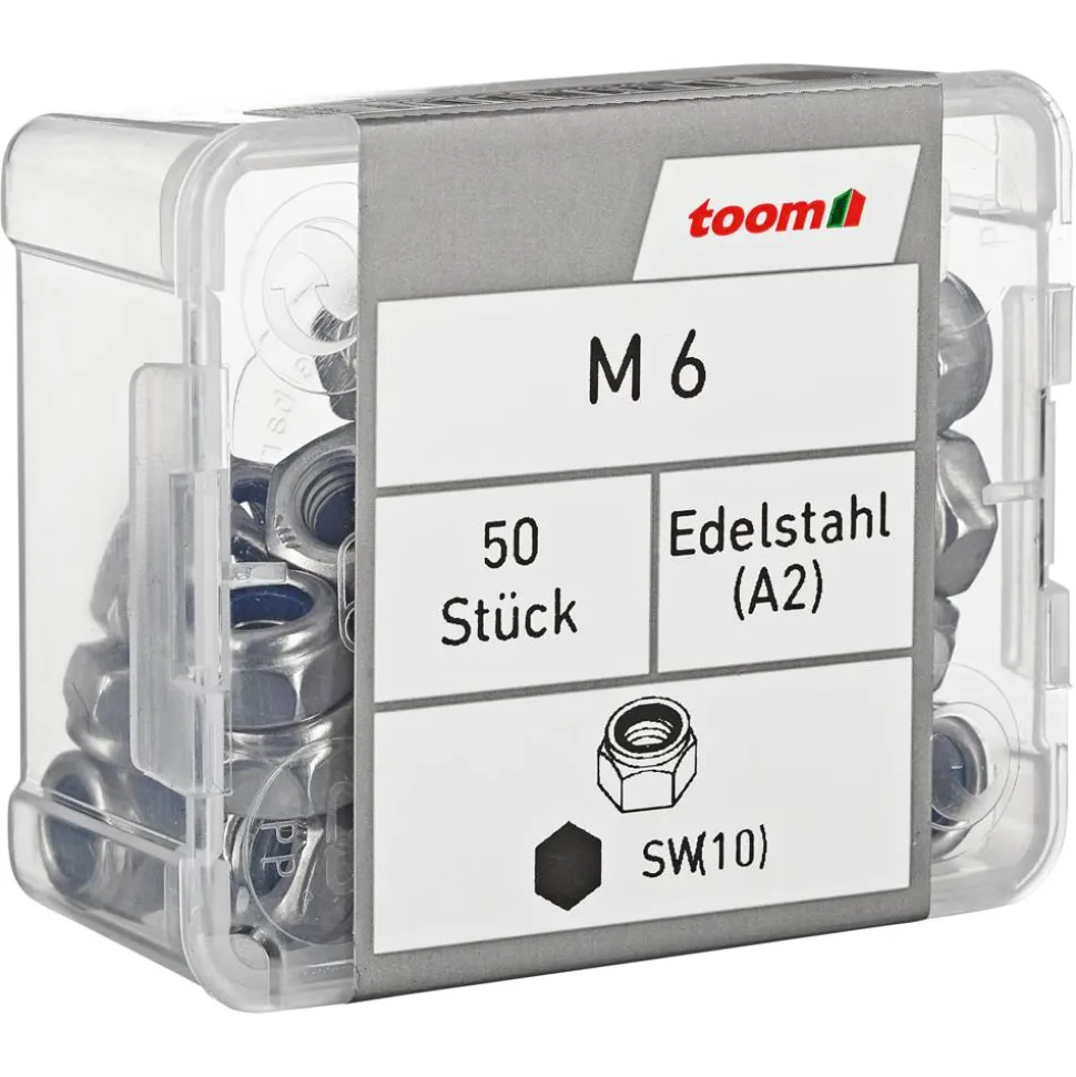 Sicherungsmutter M6 Edelstahl 50 Stück
