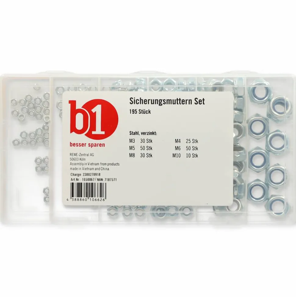 Sicherungsmuttern-Set 195-tlg.