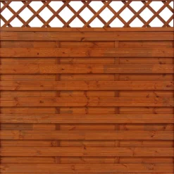 Sichtschutzzaun 'Hamburg' 180 x 180 cm Kiefer teak