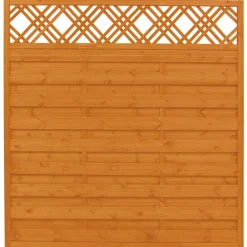 Sichtschutzzaun 'Licata' Kiefernholz pinienfarben 180 x 180 x 4,2 cm