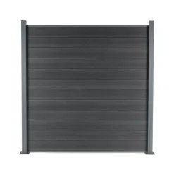 Sichtschutzzaun 'Tim' aus WPC 180 x 180 cm anthrazit, ohne Pfosten