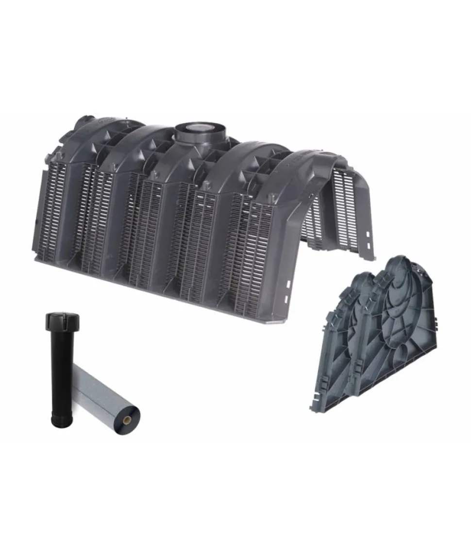 Sicker-Tunnel Versickerungsset schwarz 2400 l, 9,6 m