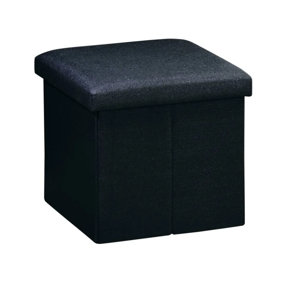 Sitzhocker schwarz 38 x 38 x 38 cm